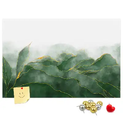 Abstract leaves cork memo board