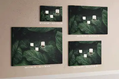 Tropical monstera printed cork memo board