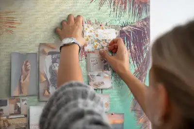 Tropical palms cork memo board