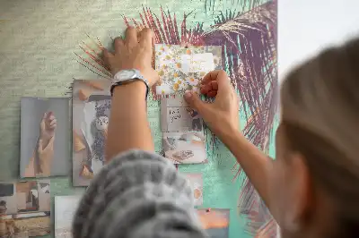 Tropical palms cork memo board
