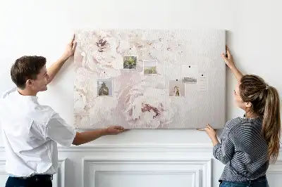 Peony Flowers Printed Cork Board