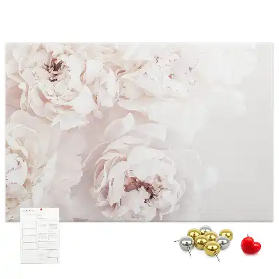 Peony Flowers Printed Cork Board