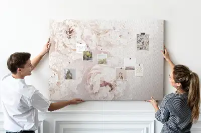 Peony Flowers Printed Cork Board