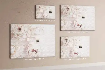 Peony Flowers Printed Cork Board