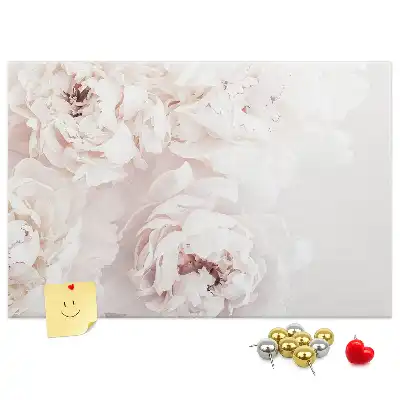 Peony Flowers Printed Cork Board