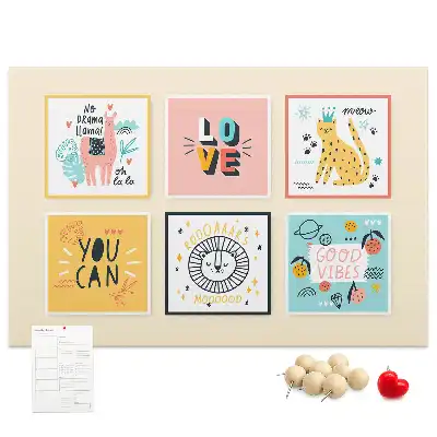 Printed Cork Memo Board with Motivational Slogans