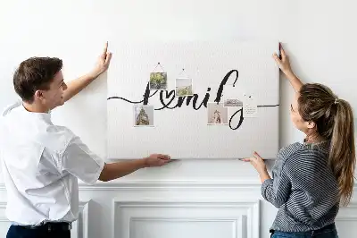 Family cork memo board
