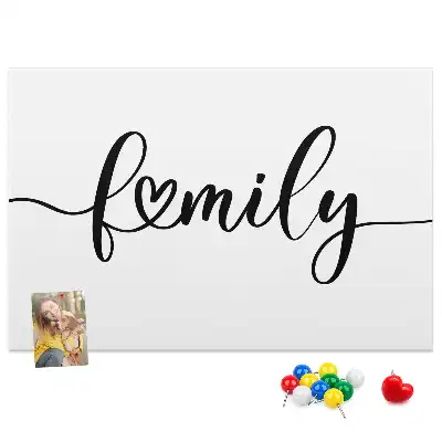 Family cork memo board