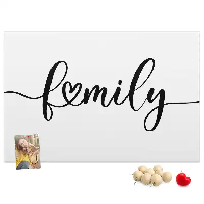 Family cork memo board