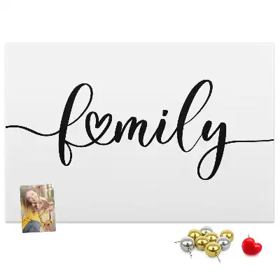 Family cork memo board