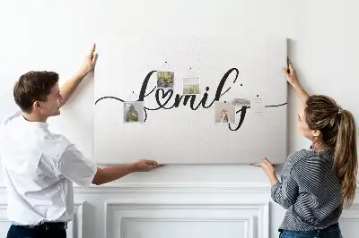 Family cork memo board