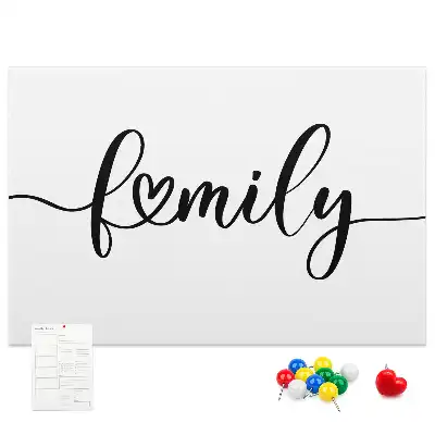 Family cork memo board