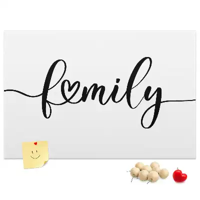 Family cork memo board