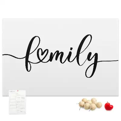 Family cork memo board