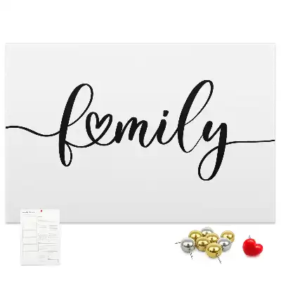 Family cork memo board