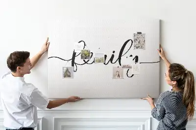 Family cork memo board