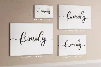Family cork memo board