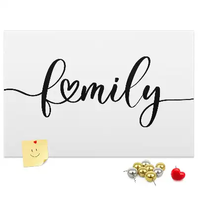 Family cork memo board