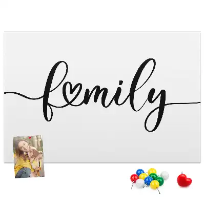 Family cork memo board