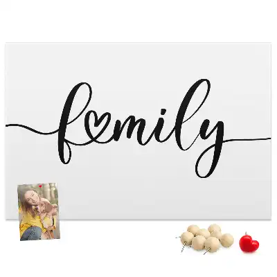 Family cork memo board
