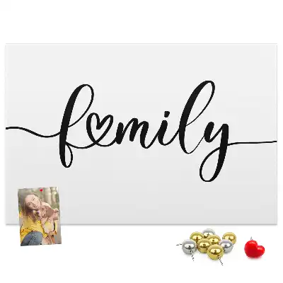 Family cork memo board