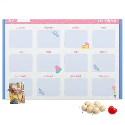 Printed Cork Board Monthly planner