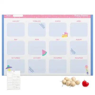 Printed Cork Board Monthly planner