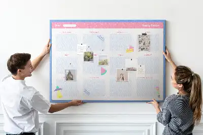 Printed Cork Board Monthly planner