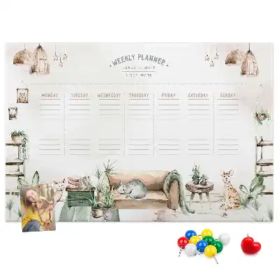 Printed Cork Board Cozy home planner