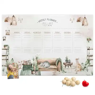 Printed Cork Board Cozy home planner