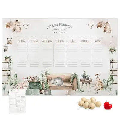 Printed Cork Board Home Planner