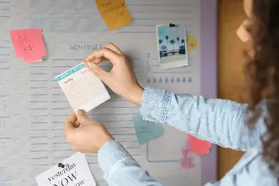 Pink printed cork board yearly planner