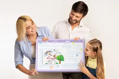 Pink printed cork board yearly planner