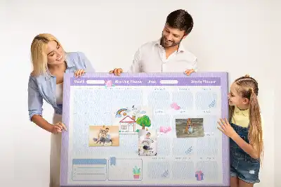 Printed Pink Cork Yearly Memo Planner Board