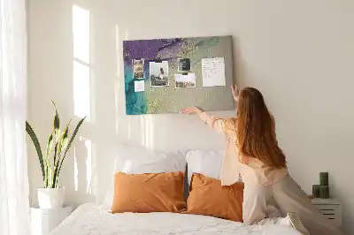Printed decorative marble cork board