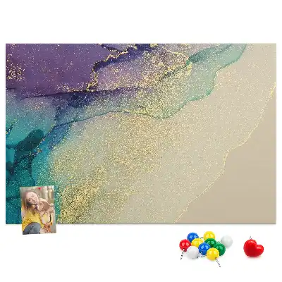 Printed decorative marble cork board