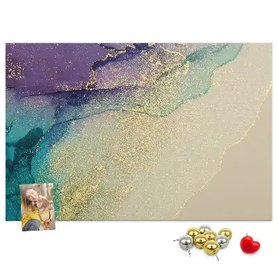 Printed decorative marble cork board