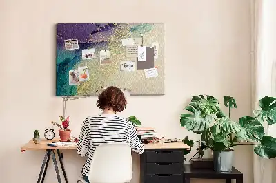 Printed decorative marble cork board