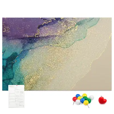 Printed decorative marble cork board