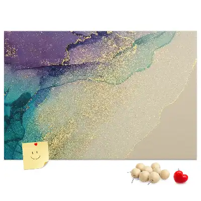 Printed decorative marble cork board