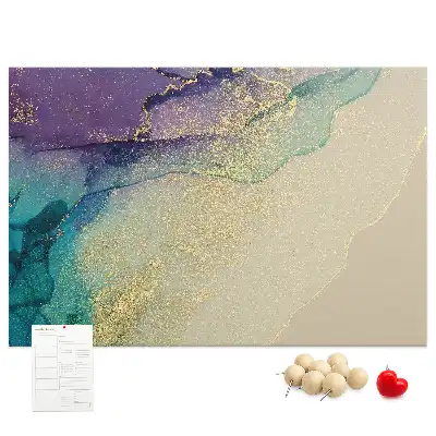 Printed decorative marble cork board
