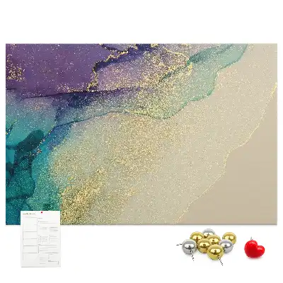 Printed decorative marble cork board