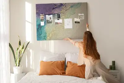 Printed decorative marble cork board