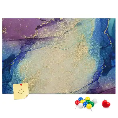 Abstract marble cork memo board