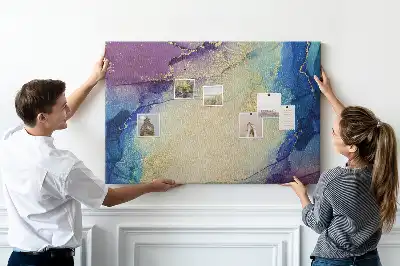 Abstract marble cork memo board