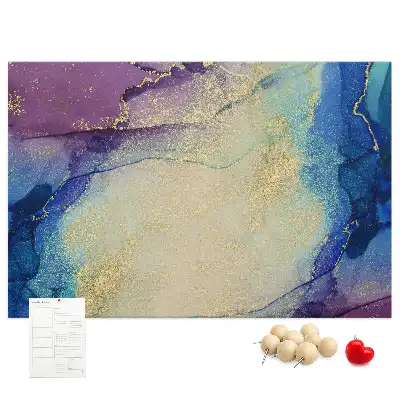 Abstract marble cork memo board