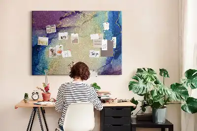 Abstract marble cork memo board