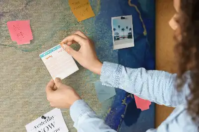 Abstract marble cork memo board