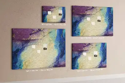 Abstract marble cork memo board