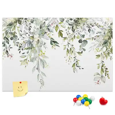 Printed Cork Memo Board Blooming nature